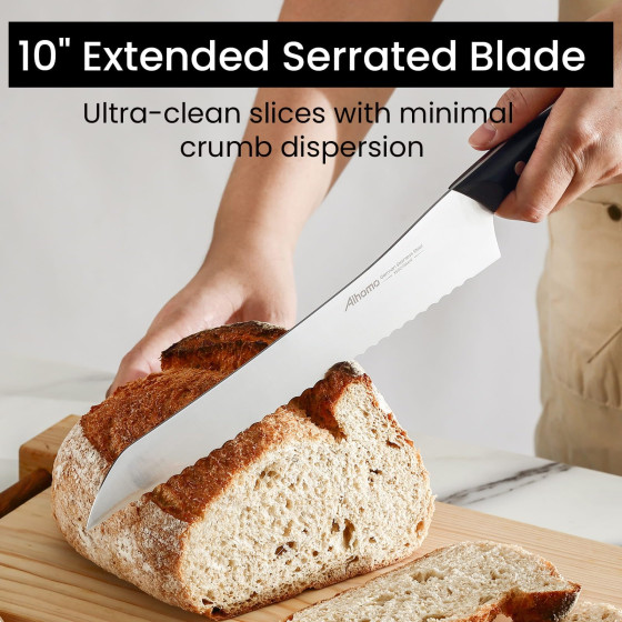 Aihomo 25.4 cm Offset Serrated Bread Knife