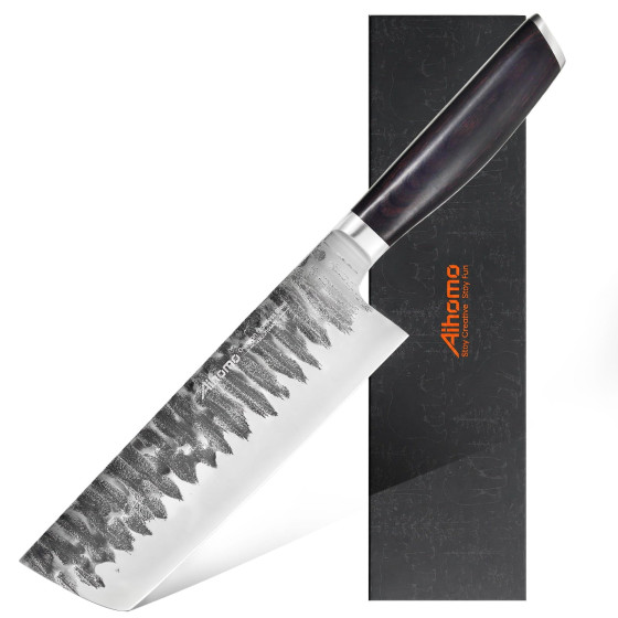Aihomo 16.5 cm Hand-Hammered Nakiri Knife