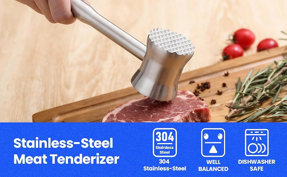Aihomo 304 Stainless Steel Meat Tenderiser — detail image 1