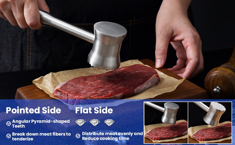Aihomo 304 Stainless Steel Meat Tenderiser — detail image 7