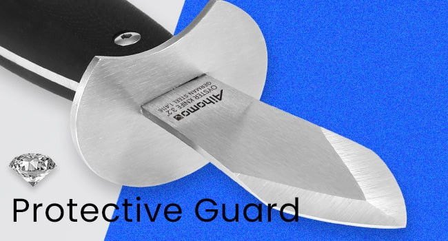Aihomo 8.1 cm German Steel Oyster Knife with Guard — detail image 2