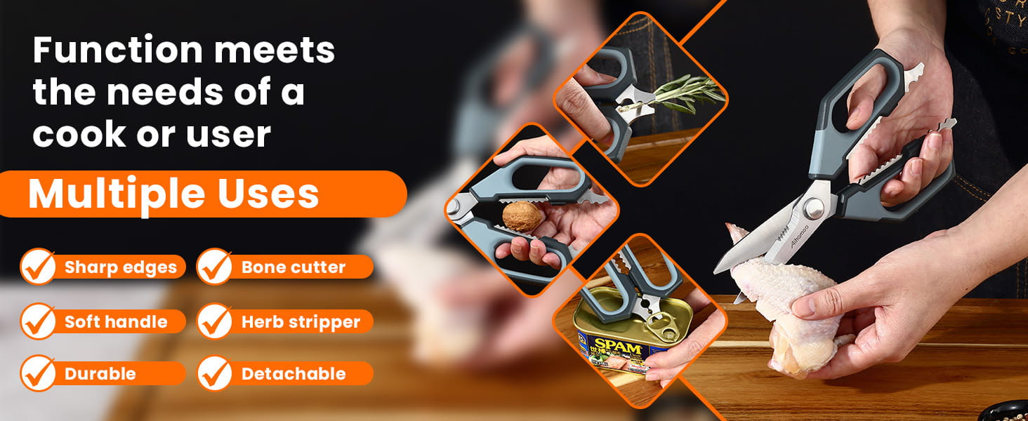 Aihomo Detachable Kitchen Shears with Herb Stripper — detail image 1