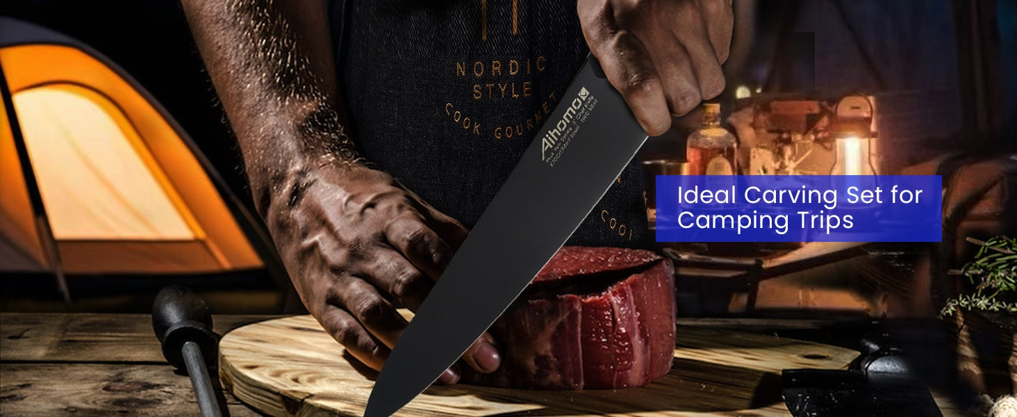 Aihomo 2-Piece Carving Knife and Fork Set — detail image 7
