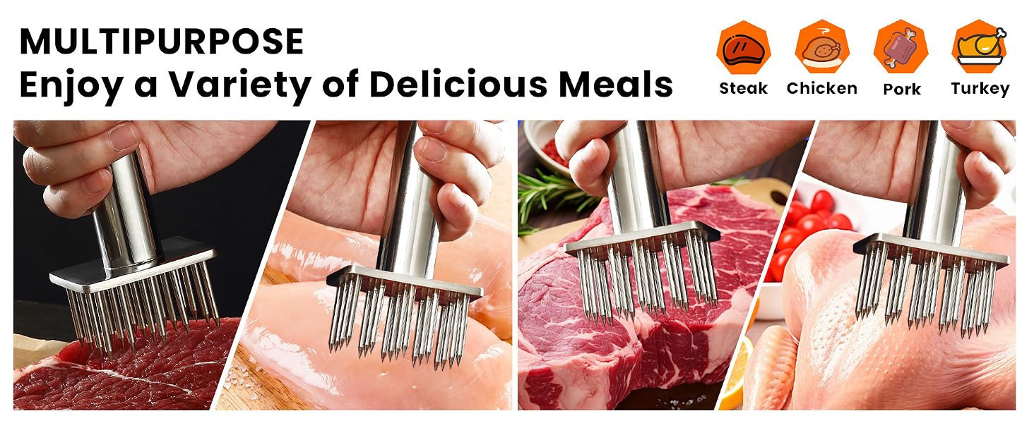 Aihomo 18-Needle Stainless Steel Meat Tenderiser — detail image 5