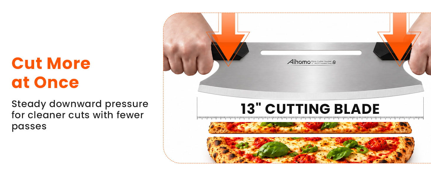 Aihomo 13-Inch Two-Handle Pizza Rocker — detail image 5