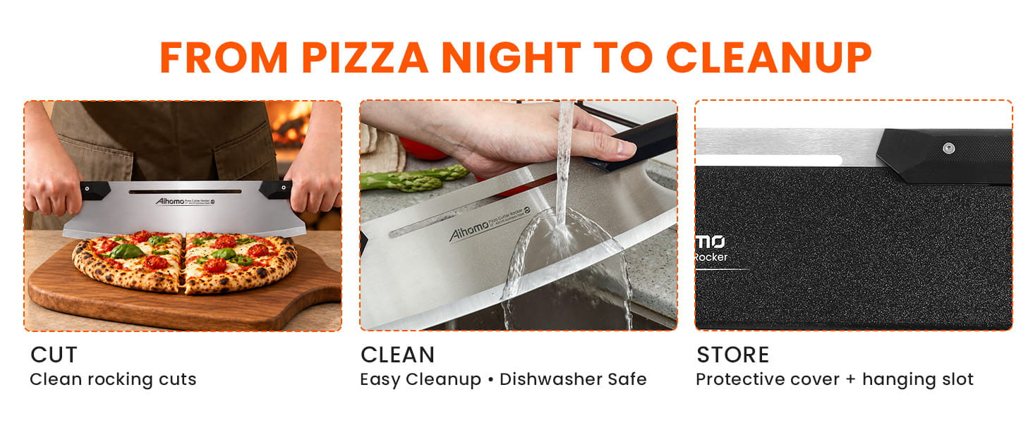 Aihomo 13-Inch Two-Handle Pizza Rocker — detail image 6