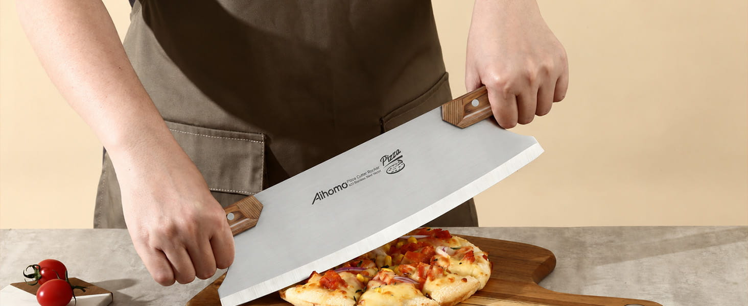 Aihomo 33 cm Stainless Steel Pizza Rocker — detail image 1