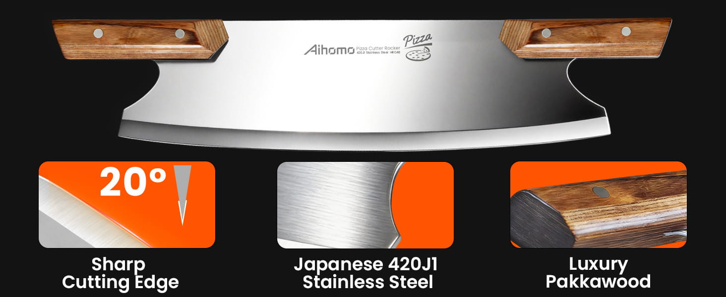 Aihomo 33 cm Stainless Steel Pizza Rocker — detail image 7