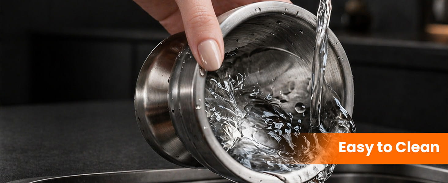 Aihomo 304 Stainless Steel Mortar and Pestle Set with Lid — detail image 5