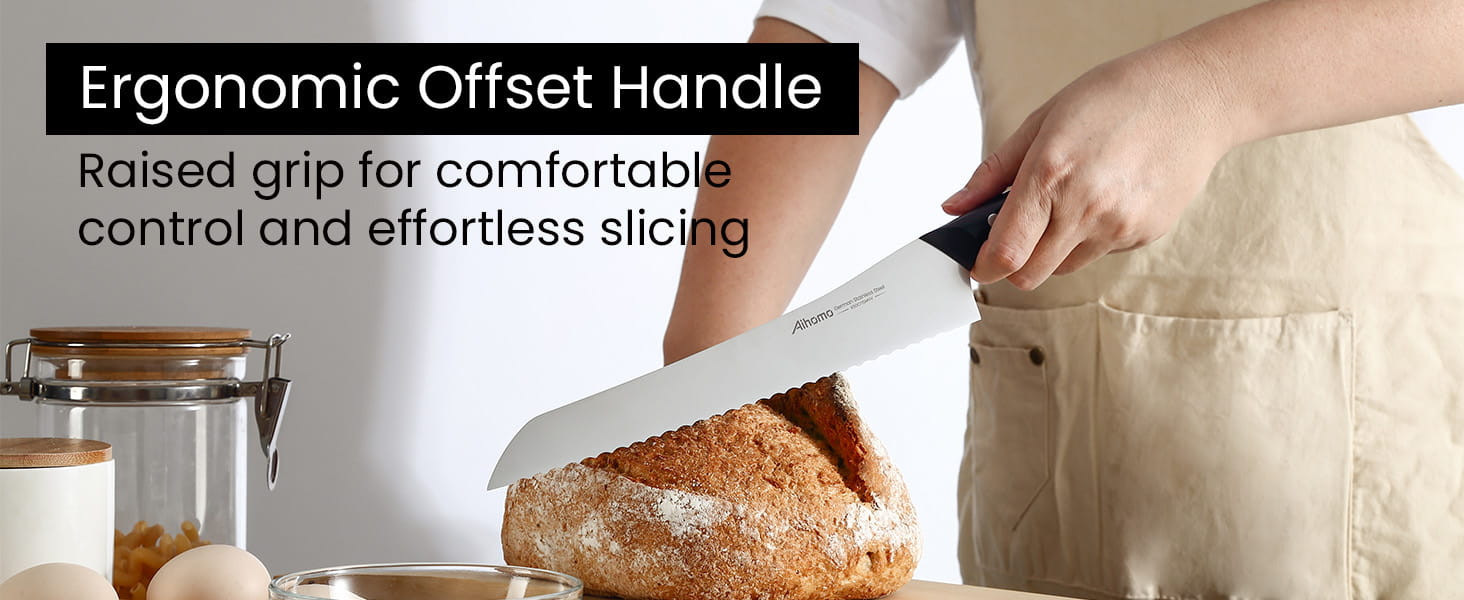 Aihomo 25.4 cm Offset Serrated Bread Knife — detail image 1