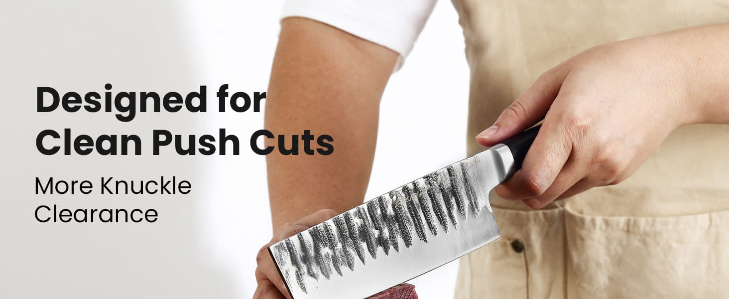 Aihomo 16.5 cm Hand-Hammered Nakiri Knife — detail image 1