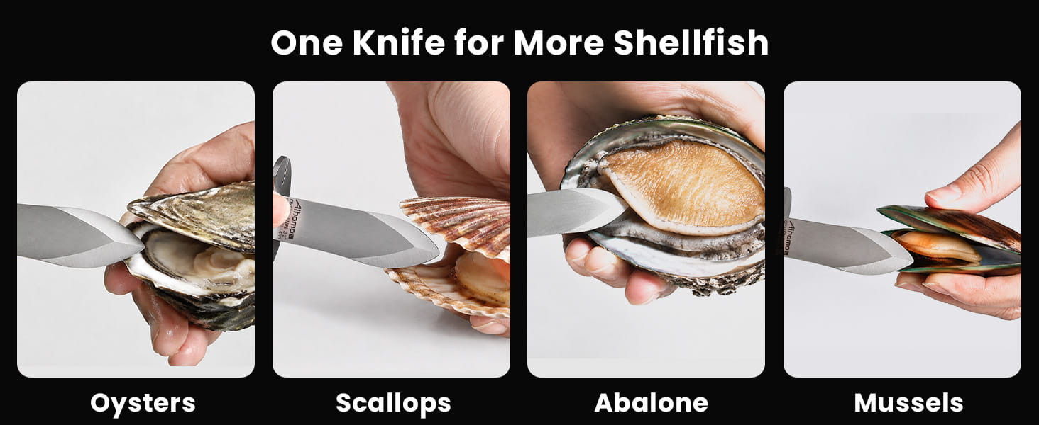 Aihomo 3.2-Inch Oyster Knife with Pakkawood Handle — detail image 2