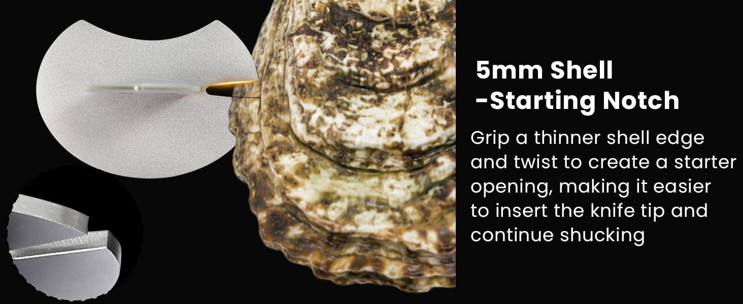 Aihomo 3.2-Inch Oyster Knife with Pakkawood Handle — detail image 3