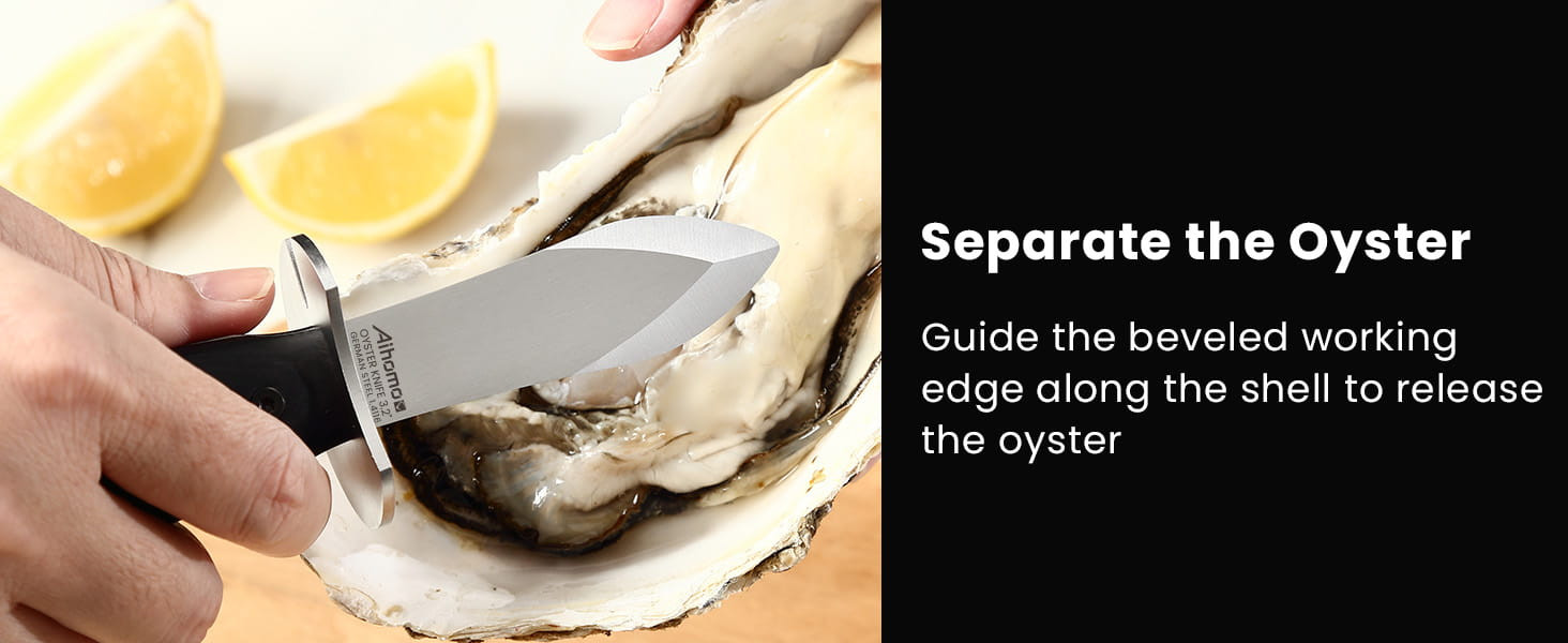Aihomo 3.2-Inch Oyster Knife with Pakkawood Handle — detail image 6