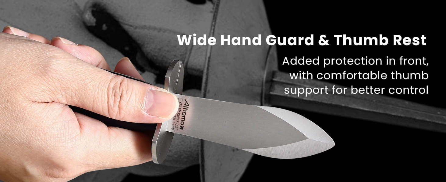Aihomo 3.2-Inch Oyster Knife with Pakkawood Handle — detail image 7