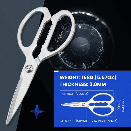 Aihomo One-Piece Stainless Steel Kitchen Shears