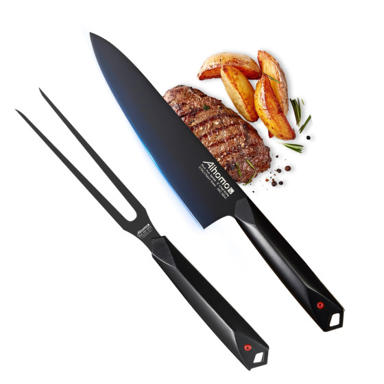 Aihomo 2-Piece Carving Knife and Fork Set