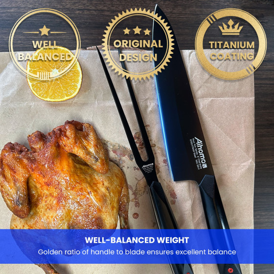Aihomo 2-Piece Carving Knife and Fork Set