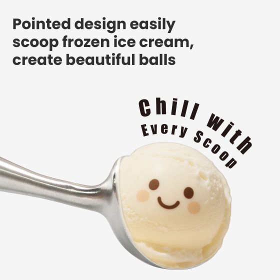 Aihomo One-Piece 304 Stainless Steel Ice Cream Scoop