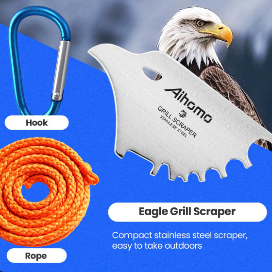 Aihomo Bristle-Free Stainless Steel Grill Scraper