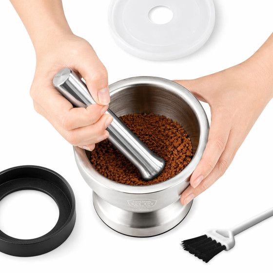 Aihomo 304 Stainless Steel Mortar and Pestle Set with Lid